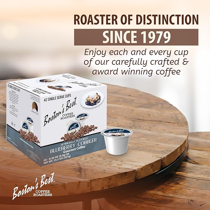 Boston’s Best - Blueberry Cobbler Flavored Coffee Blend, Dessert Gourmet Compatible with Keurig