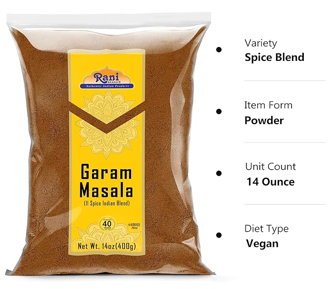 Rani Garam Masala Indian 11-Spice Blend 14oz (400g) ~ All Natural, Salt-Free | Vegan | No Colors |