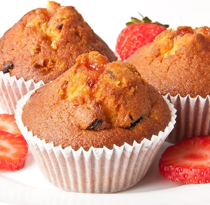 600 Pcs White Cupcake Liners Standard Size Baking Cups Food-Grade Greaseproof Paper Muffin Liners