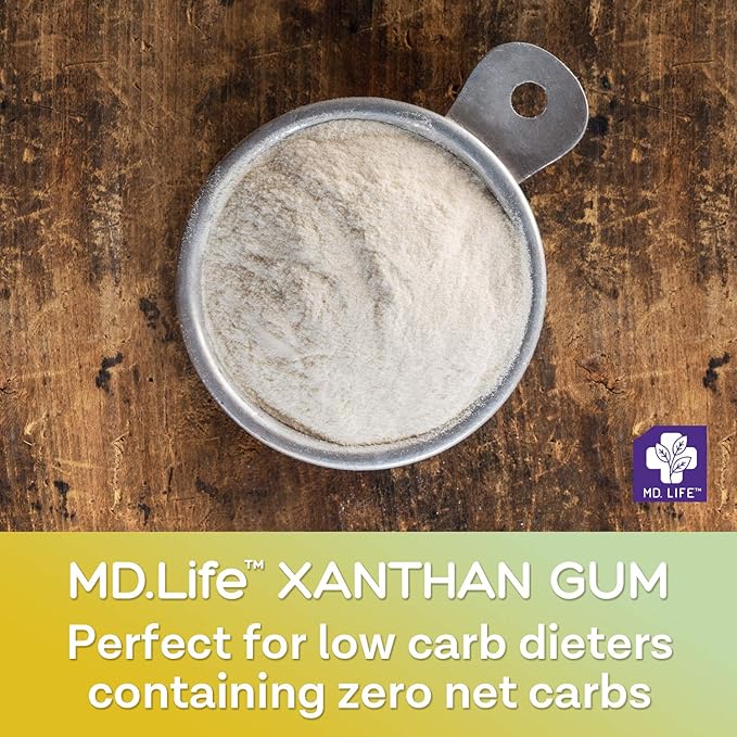 MD. Life Xanthan Gum for Baking Keto - 1 Pound ??100% Natural Xanthan Gum Powder - Keto Friendly &
