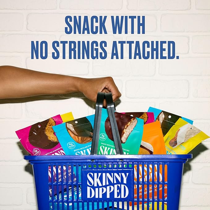 SkinnyDipped Pumpkin Spice Almonds, Healthy Snack, Plant Protein, Gluten Free, 3.5 oz Resealable