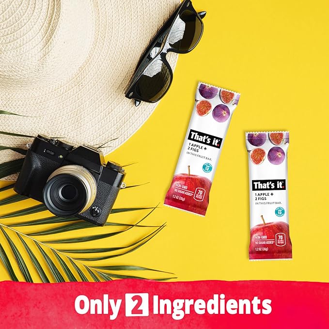 That's it. Apple + Fig Fruit Bars 100% All Natural, No Artificial Ingredients or Preservatives