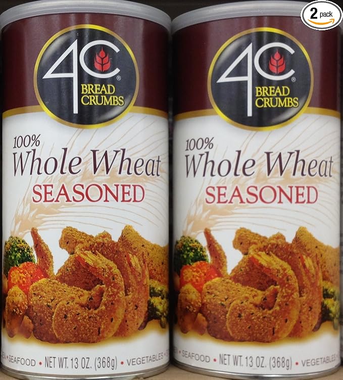 4C Premium Bread Crumbs, Whole Wheat Seasoned with Pecorino Romano Cheese, Flavorful Crispy