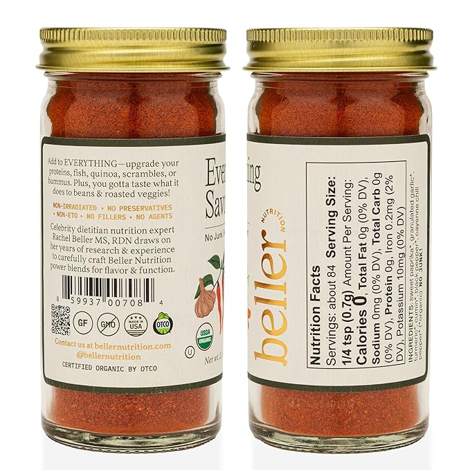 Beller Nutrition Everything Savory Organic Paprika Powder Spice Blend Seasoning | 1.4 oz | Sweet