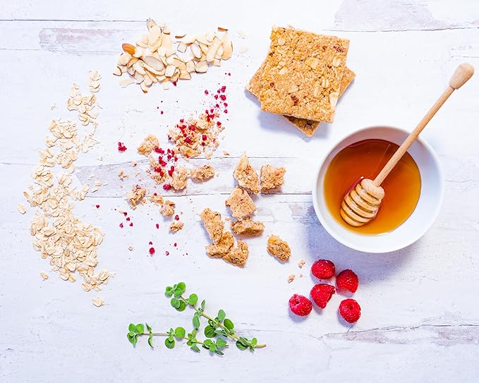 Mrs. Barr’s Natural Foods Granola Bars | Honey Raspberry | Certified Organic Gluten Free Oats |