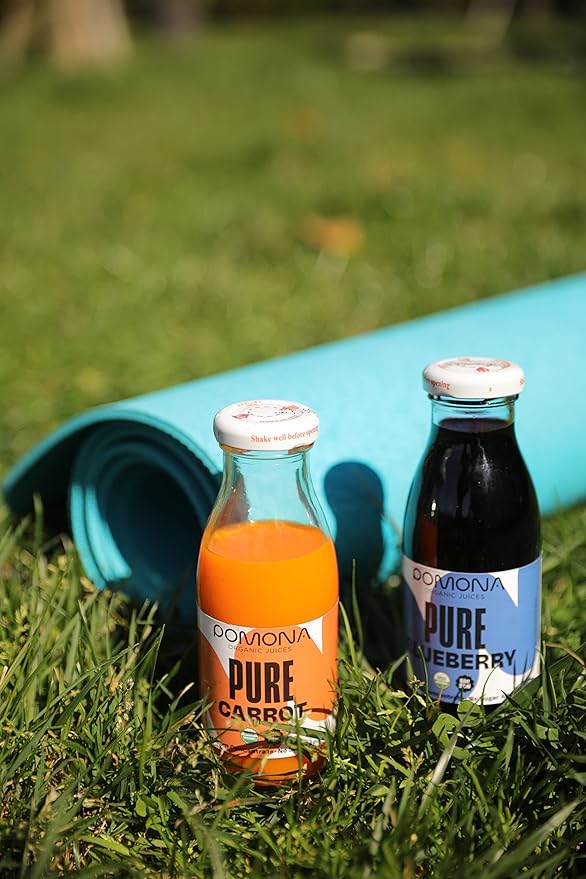 Pomona Organic Juices Pure Blueberry Juice, Cold Pressed Organic Juice, Non-GMO, No Sugar Added