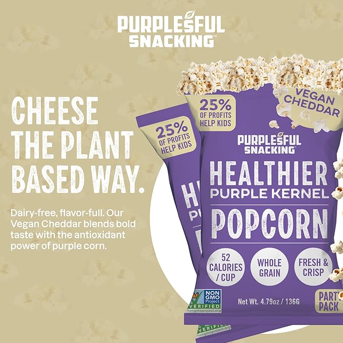 Purplesful Purple Corn Popcorn, Silkier, Creamier & Healthy Popcorn, Vegan-Friendly, Non-GMO