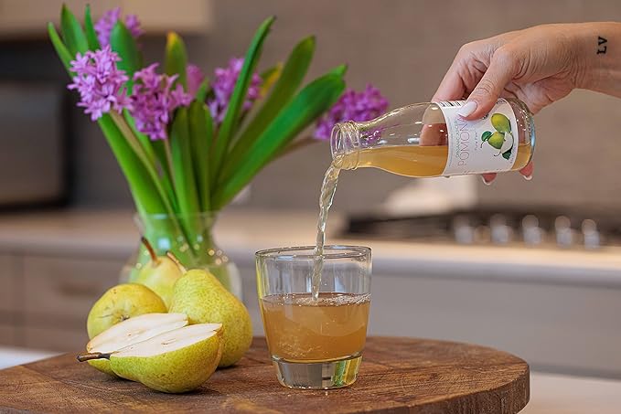 Pomona Organic Pear Juice, Cold Pressed USDA Organic Juices, Pears And Lemon Juice, No Added Sugar