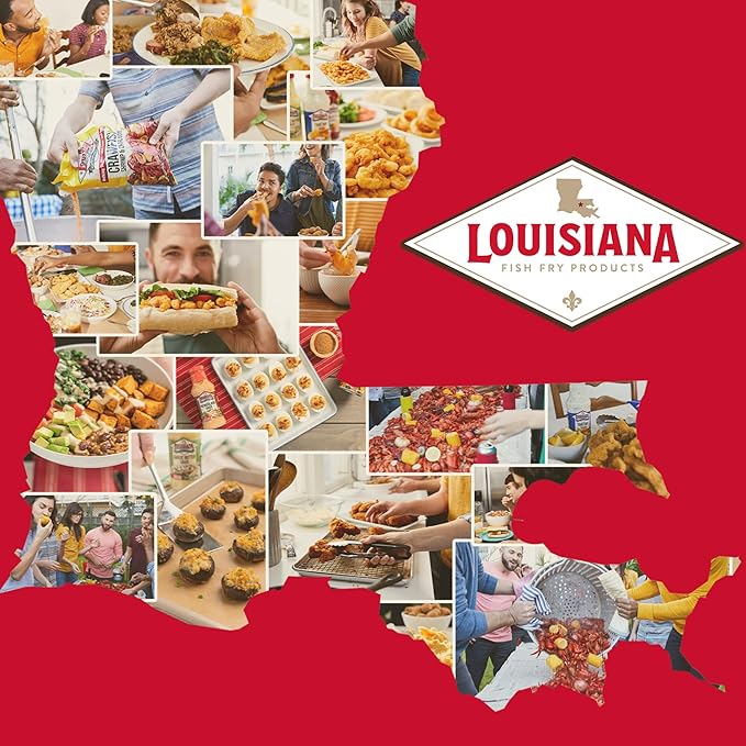Louisiana Fish Fry Products Seasoned Fry Variety Mix - 2 of Each Flavor - Pack of 6 - Southern