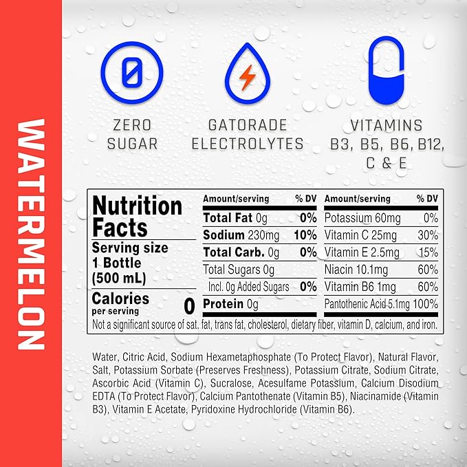 Propel Electrolyte Enhanced Water Sports Drink, Watermelon Flavored Water, Zero Calorie & Zero