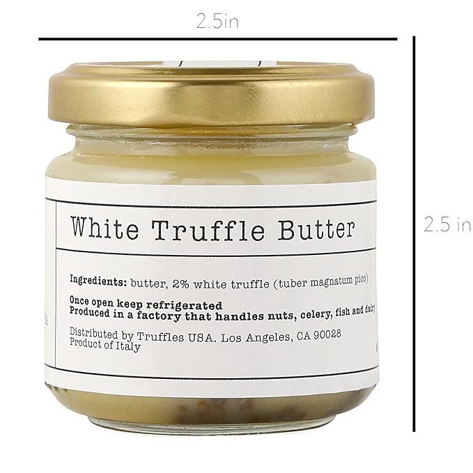 TRUFFLES USA White Truffle Butter 2.82 oz - Italian Truffle Butter from Fresh Italian Truffles