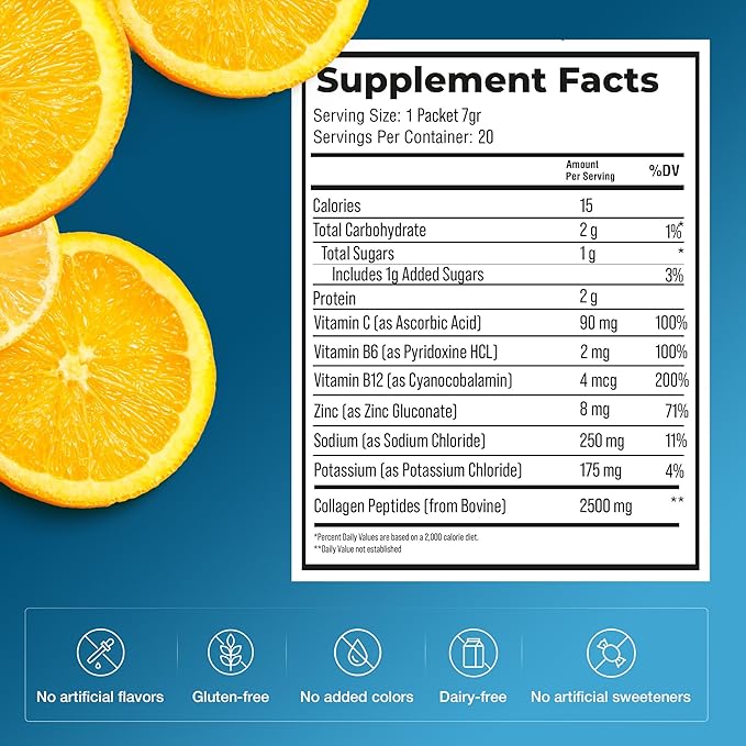 The Frozen Bean Sunkist Collagen Drink Mix - Hydration Yuzu Lemon Electrolyte Drink for Women with