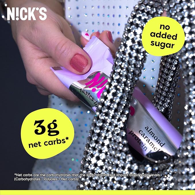 Nick's Protein Bars Chocolate | High Protein | Lowcalories | Low Carb Keto Friendly Snacks No Added