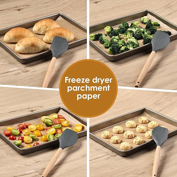 KitchenRaku 200 Pack Parchment Paper For Harvest Right Freeze Dryer Trays, Disposable Accessories