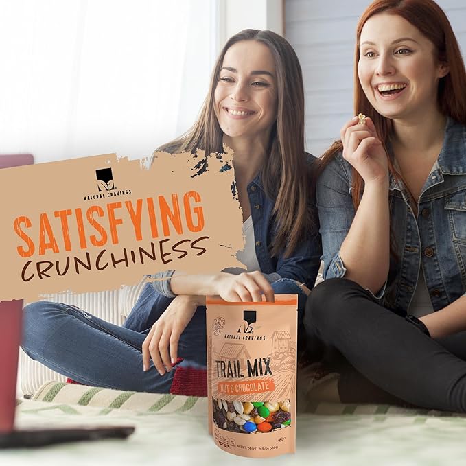 Natural Cravings 24oz Trail Mix Bulk Family Size Bag - Nuts & Chocolate Dried Fruit Mix & Nuts Mix