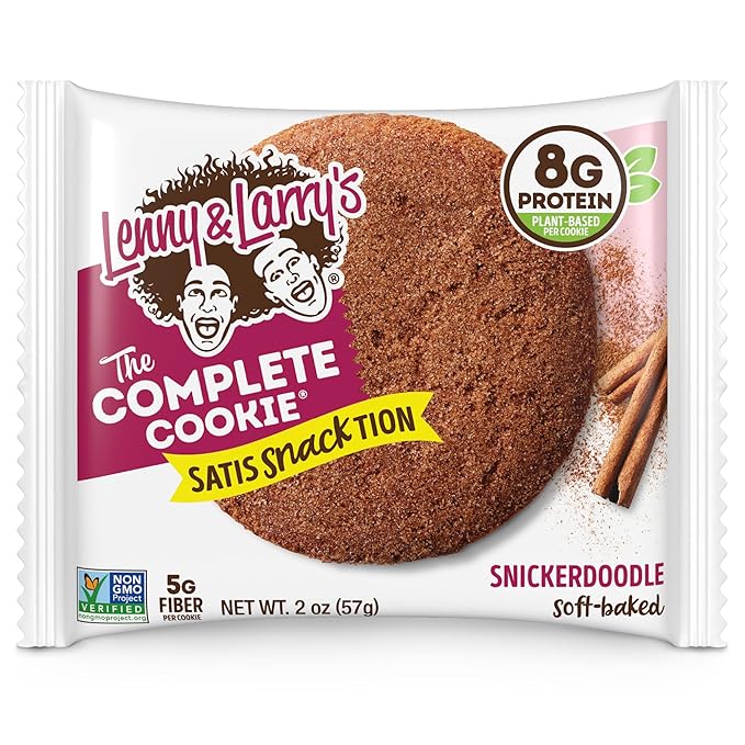 Lenny & Larry's The Complete Cookie, Snickerdoodle, Soft Baked, 8g Plant Protein, Vegan, Non-GMO, 2