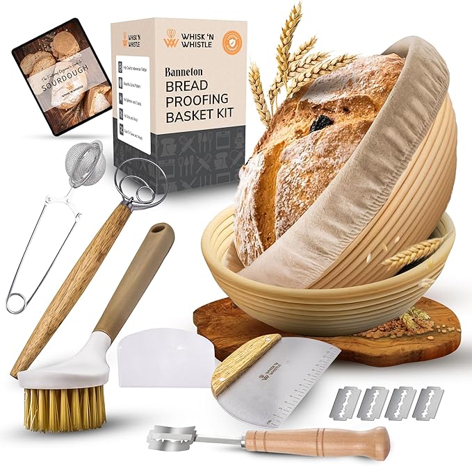 Trailblaze Banneton Bread Proofing Basket - Sourdough Bread Baking Supplies ??Sourdough Starter Kit