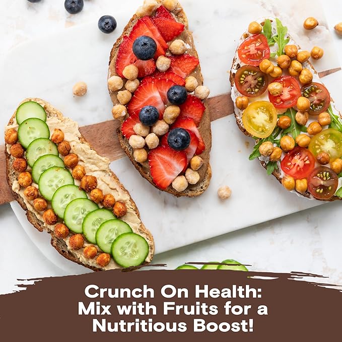 BIENA Chickpea Snacks - Crunchy Roasted Chickpeas - High Fiber Vegan Protein Snack for Adults &