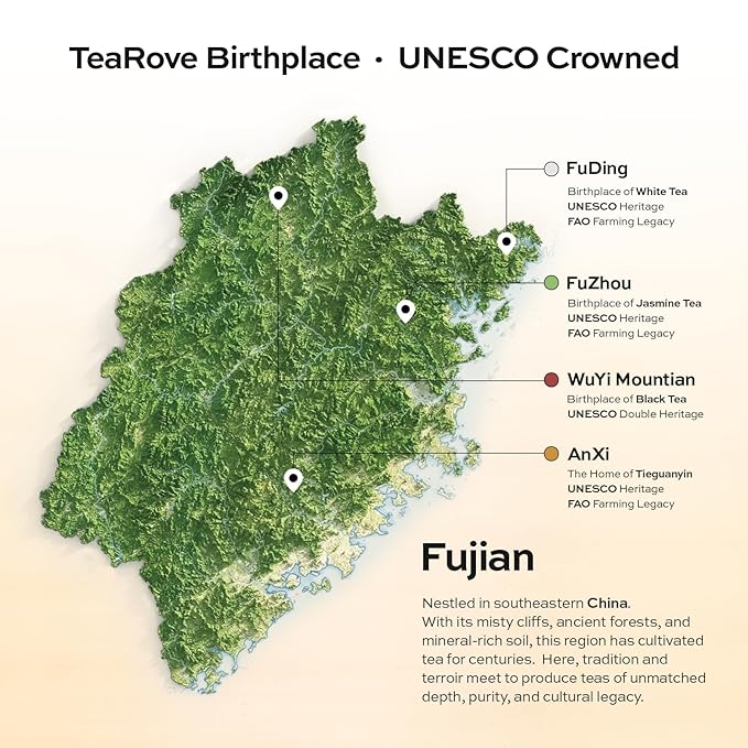 TeaRove Tea Sampler Gift Box - The Road Ahead Collection, Chinese Whole-Leaf Tea Assortment Variety