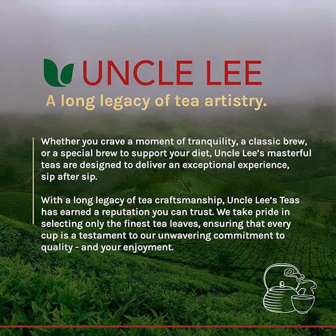 Uncle Lee's Organic White, Black, and Green Tea Variety 3-Pack ??Premium Organic Tea, Smooth, Bold