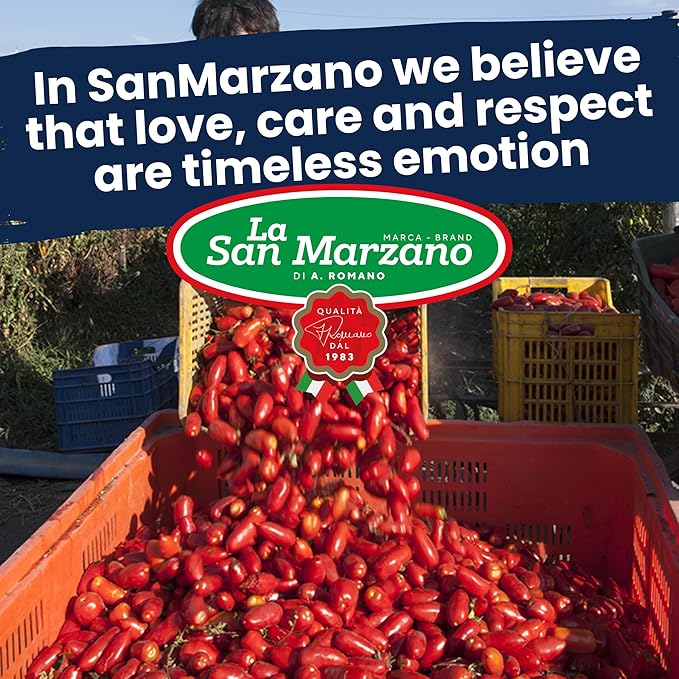 La San Marzano Roasted Garlic Sauce, 24 oz, Pasta Sauce Made in Italy, All Purpose Tomato Premium