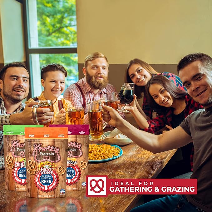 Knotty Pretzels ???쏷he Official Pretzel of Beer??7.5 Ounce Pretzel in Resealable Snacks Bags