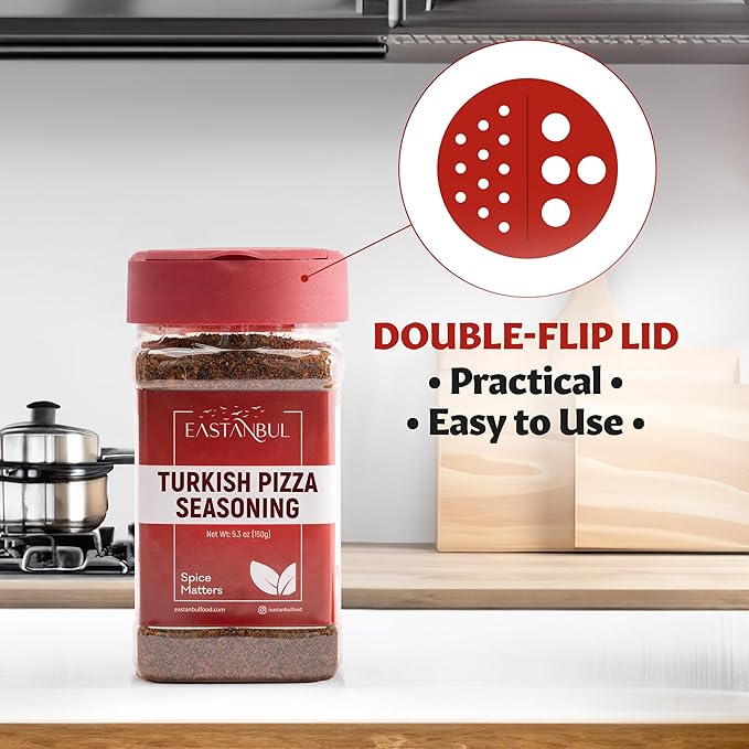 Eastanbul Pizza Seasoning, 5.3oz Turkish Pizza Seasoning, Lahmacun Spice Blend, Pide Spice Mix