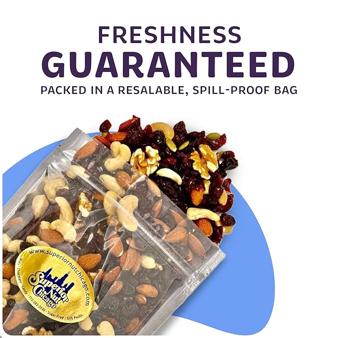 Superior Nut Chicago Heart Healthy Mix - Trail Mix Nuts - Nut Mix w/ Cashews, Almonds, Walnuts