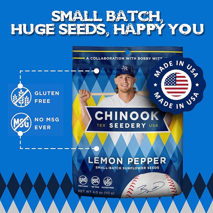 Chinook Seedery Roasted Jumbo Sunflower Seeds - Keto Snacks, Gluten-Free, Non-GMO, Lemon Pepper 4
