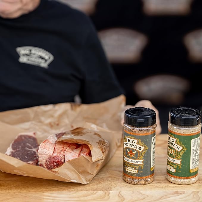 Big Poppa's Little Louie’s Garlic Salt with Black Pepper - Gluten-Free All Purpose Seasoning