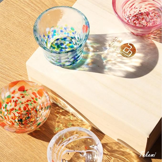 Japanese drinkware gift Handcrafted Mini Glass Set Elegant Japanese Sake Cups Perfect for Any