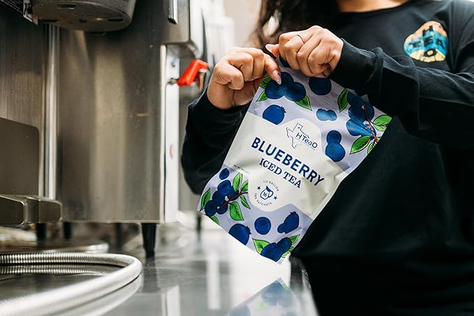 HTeaO Blueberry Green Tea – Texas-Style Flavored Iced Tea Bags for Summer – Instant Ice Tea Packets