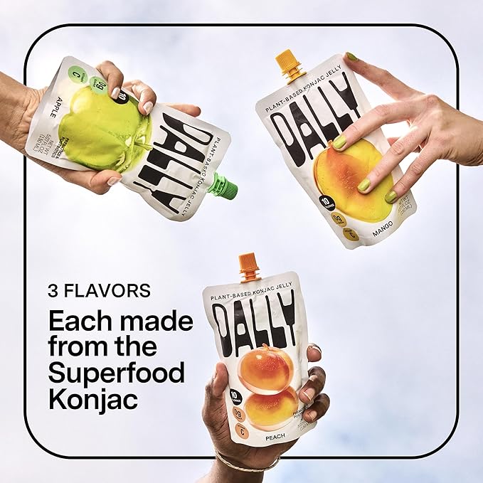 Dally Peach Drinkable Konjac Jelly (10 Pouches) ??10-Calorie, Zero Sugar Korean Fruit Snack