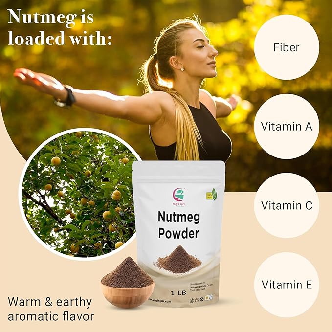 Nutmeg Ground 1 LB | Excellent Aroma and Incredible Flavor | Fresh Ground Nutmeg Spice for Baking
