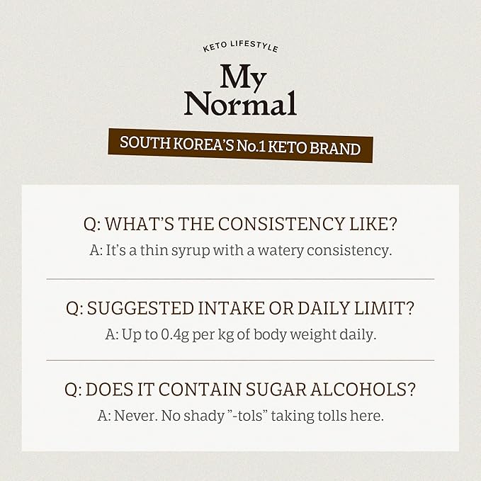 My Normal Keto Allulose 32oz - Allulose 99.52%, Monk Fruit, Stevia Blend Thin Syrup, Zero Calorie