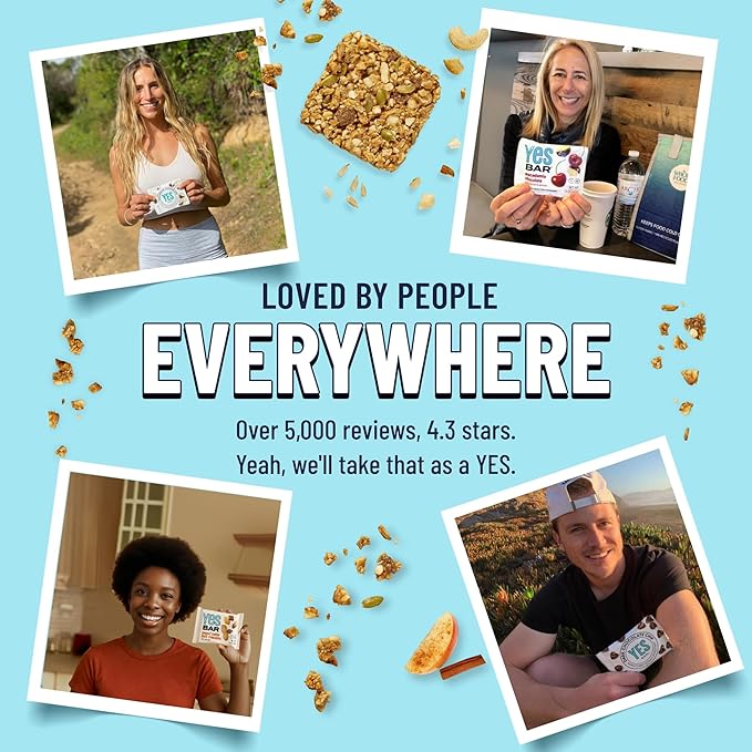 The YES Bar Apple Cinnamon Crisp ??Plant Based Protein, Decadent Snack Bar ??Vegan, Paleo, Gluten