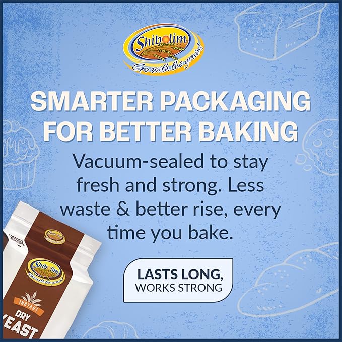 Shibolim Instant Dry Yeast, 1.1 lb | Fast-Rising Yeast for Rapid Rise | Great for Challah, Bread