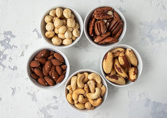 Food to Live Organic Deluxe Nuts Mix, 8 Ounces A Blend of Dry Roasted Pecans, Cashews, Filberts