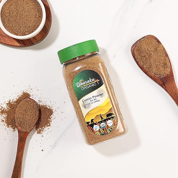 Dwaraka Organic - Cumin Powder, 7oz, Healthy, Organic, Non GMO, All Natural
