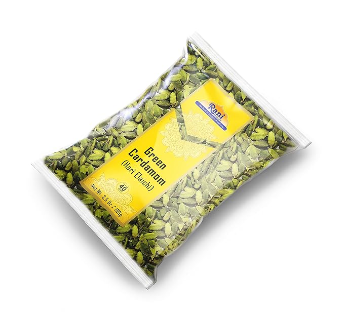 Rani Green Cardamom Pods Spice (Hari Elachi) 3.5oz (100g) ~ All Natural | Vegan | Gluten Friendly |