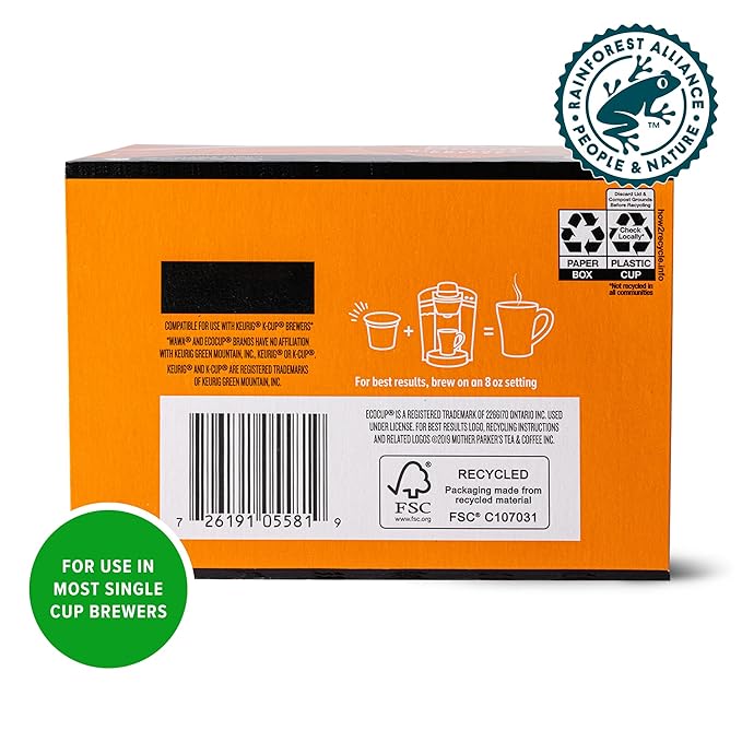 Wawa Mild Roast Single Cup Decaf Coffee Pods, 12 Pods, 1 Box, Regular Smooth & Balanced Classic