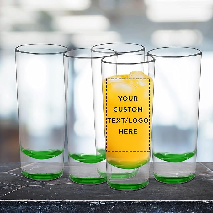 Custom Cordial Shooter Shot Glasses 2 oz. Set of 100, Personalized Bulk Pack - Great for Birthdays
