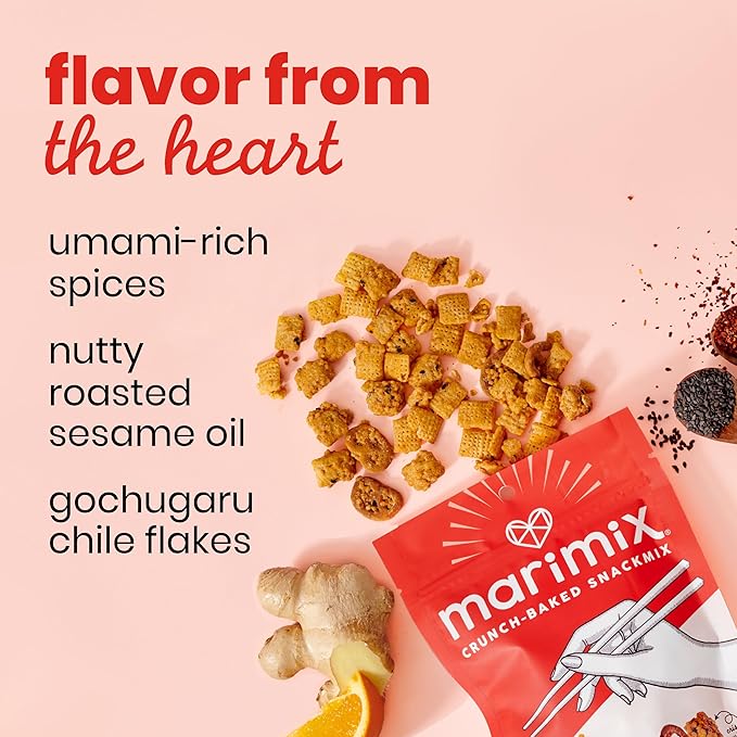 Marimix Snack Mix | Sweet Chili Sesame 3 Pack | Crunch Baked Sweet & Salty Savory Plant Based