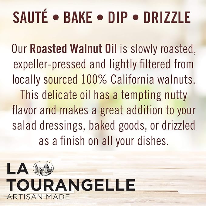 La Tourangelle, Roasted Walnut Oil, Plant-Based Source of Omega-3 Fatty Acid, Cooking, Baking, &
