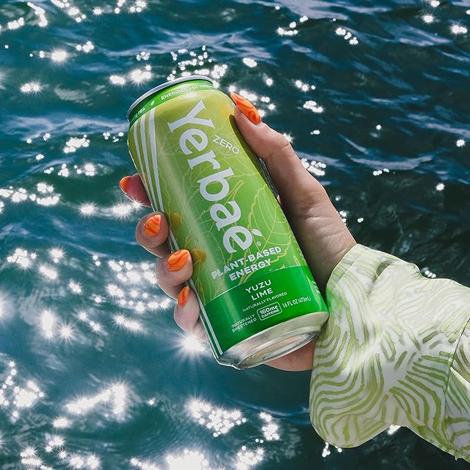 Yerbaé Energy Beverage Yuzu Lime - Lemon Lime Flavor. Energized by Yerba Mate. Naturally