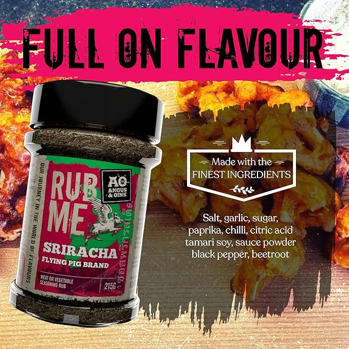 Angus & Oink | Sriracha Seasoning | Tangy Thai Spice Blend | Perfect for Eggs, Noodles, and Shrimp