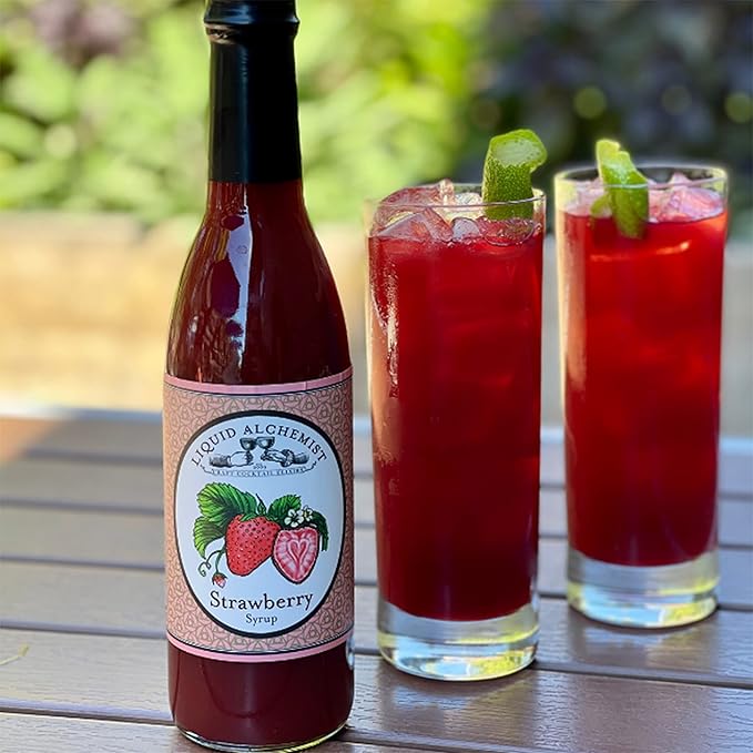 Liquid Alchemist Strawberry Syrup for Drinks - Real Ingredients Make our Strawberry Puree for