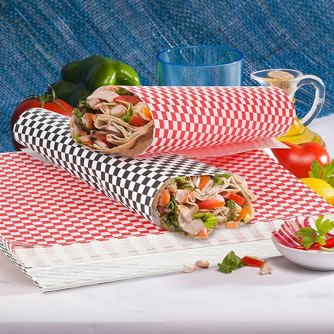 Tanlade 1000 Pcs Deli Paper Sheets 12 x 12 Inches Sandwich Paper Deli Basket Liner Wrap Food Basket