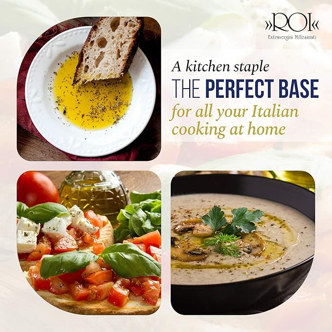 Roi Extra Virgin Olive Oil from Italy - Cucina Ligurian Olive Oil from Italy, First Cold Pressed