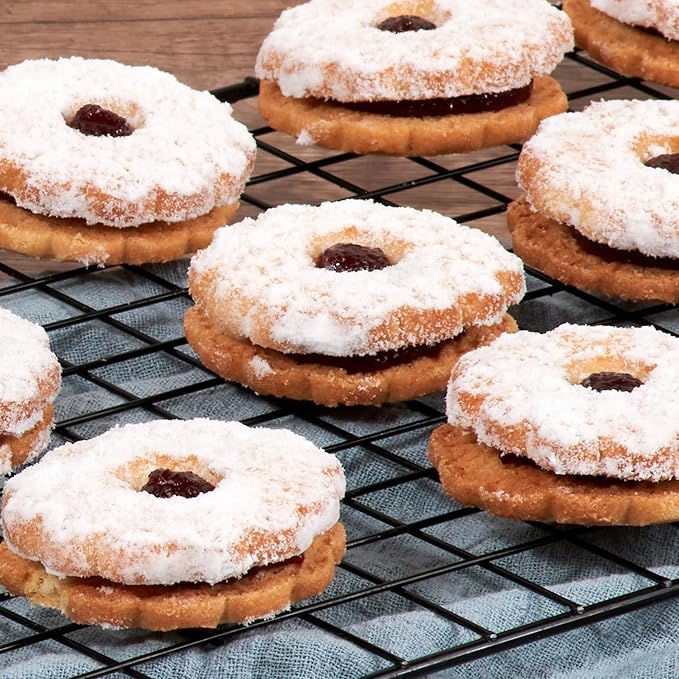 Linzer Tart Cookies | 10 Individually Wrapped Shortbread Cookies | Fresh & Delicious Italian